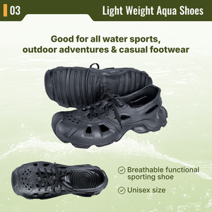 Aropec BS-RW01 Chaussure aquatique semi-sèche en polyester/rayonne, imperméable, séchage rapide, respirante, avec trous, sérigraphie, manches courtes - Product Image 4