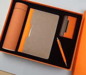 Premium Leather Gift Set <b>for</b> <b>Men</b> Custom Logo Handmade Luxury Corporate Gift Notebook Pen <b>Wallet</b> Keychain-Silk Screen Printing - Product Image 4