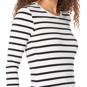 T-shirts à manches longues décontractés et sportifs pour femmes, grandes tailles, personnalisables avec logo, 100 % coton respirant, vente en gros - Product Image 6