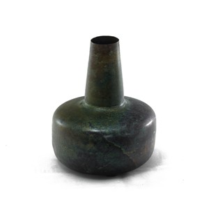Jarrón de Metal Verde Antiguo - Centro de Mesa Decorativo con Acabado Bronce Antiguo para Decoración Moderna de Sala de Estar y Oficina - Product Image 1