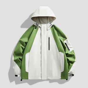 Unisex Lightweight <b>Waterproof</b> Quilted Autumn <b>Jacket</b> Mandarin Collar Embroidered Front Canvas Fabric Polyester Filled Outdoor - Product Image 5