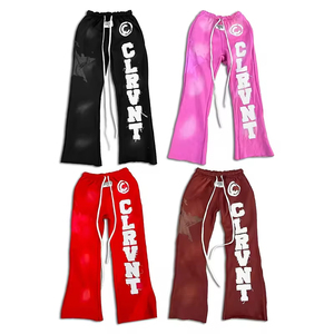 Custom Logo 100% Cotton Woven Thermal Winter Sweatsuit 2-Piece Set <b>Mens</b> Jogger Pants - Product Image 6