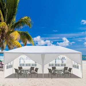 Outdoor Wedding Gazebo White 10FT X 20FT PVC <b>Canopy</b> <b>Tent</b> with 6 Removable Sidewalls Waterproof for Big Events and Parties - Product Image 6