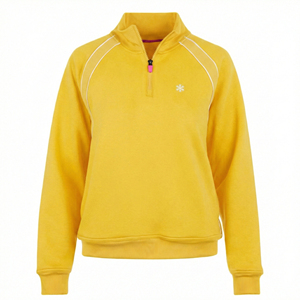 Women's Custom Made Scrub Jacket Half Zip <b>Mock</b> <b>Neck</b> Sweatshirt Wholesale B2B Medical Uniform Ribbed Cuffs Pullover Scrub Jackets - Product Image 2