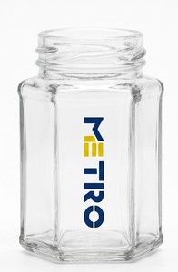 Premium 50 ML Hexa Glass <b>Jar</b> Food Safe Airtight Lid Honey <b>Jam</b> Spice Storage Container <b>for</b> Home Kitchen Use - Product Image 1