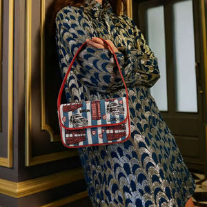 Bolso multicolor con cuentas y asa, bolso de mano, bolso informal, artesanía india, hecho a mano, bolso baguette - Product Image 1