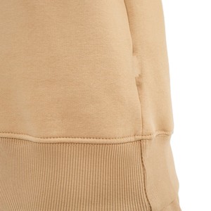 Sudaderas con capucha para mujer, personalizadas con logo, beige a rayas, de forro polar grueso, con hombros caídos y logo. - Product Image 4