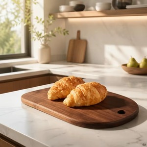 Planche à découper rectangulaire en bois de noyer avec poignée intégrée et trou de suspension, écologique, épaisseur 1,5 cm, compatible lave-vaisselle, pour service de charcuterie - Product Image 6