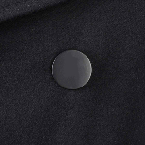 Adult <b>Men</b> Casual Pea Coat <b>Black</b> Color Slim Fit Notched Collar Eco Friendly Straight Fit Wool <b>Peacoat</b> With Custom Design And Size - Product Image 5