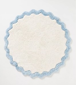 Alfombra de Baño Redonda con Borde Festoneado, 100% Algodón, Suave, Absorbente, Lavable, Decorativa, Venta al Por Mayor OEM - Product Image 5