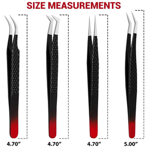 Stainless Steel Lash Grafted Tweezers, Fiber Tip Tweezers For Eyelash Extension, Non Slip Grip Precision Lash Tweezer For Volume - Product Image 2