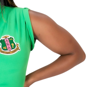   Top de un Hombro Asimétrico Green Shield para Mujer, Camiseta de Moda para Hermandades, Casual, Ajustada, para Fiestas de Verano y Ropa Urbana - Product Image 2