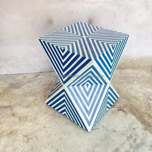 Handmade Modern Design Bone Inlay <b>Table</b> Side <b>Stool</b> for Bedroom Bone Inlay Console by Artisan Craft - Product Image 4