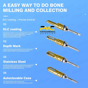 Forets chirurgicaux pour la collecte d'os et la préparation du site d'implantation en chirurgie implantaire, pour une exploitation efficace d'os autogène. - Product Image 3