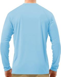 Camiseta de Compresión de Manga Larga Azul Cielo para Hombre con Logotipo Personalizado, de Secado Rápido, para Entrenamiento de Alto Rendimiento - Product Image 5