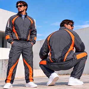 Survêtement d'hiver en nylon pour homme, tissu extérieur élégant, écologique, respirant, coupe confortable, idéal pour le jogging, l'entraînement, les voyages et les activités sportives - Product Image 1