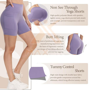Shorts Deportivos Transpirables y Ecológicos para Mujer, MOQ Bajo, Alta Calidad, Impresión de Logotipo Personalizado, Material Spandex/Poliéster, Nueva Llegada - Product Image 4