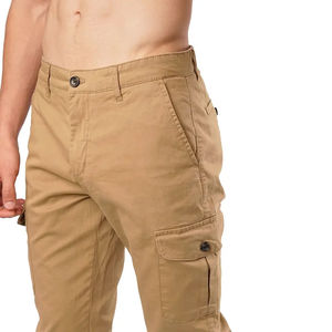 Pantalones Cargo Relajados Color Bronceado, Pantalones Personalizados para Hombre, Ropa Casual Urbana, Fabricación al por Mayor - Product Image 4