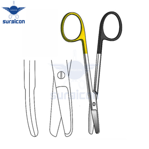 Ciseaux chirurgicaux Cottle 11,5 cm / 4-3/4 pouces, ciseaux incurvés type Bulldog, lame dentelée, Super Cut TC, précision médicale - Product Image 4