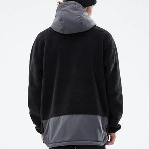 Vestes de sport à capuche en tissu softshell polyester personnalisé, respirantes, avec poche zippée, légères, imperméables, service OEM, unisexe, grandes tailles - Product Image 4