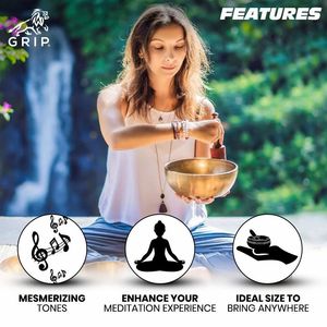 Cuenco de metal hecho a mano para cantar, campana de canto lisa para decoración, yoga, meditación y fines curativos - Product Image 2