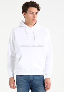 Sweats à capuche unis personnalisables avec logo, sweats à capuche blancs bon marché en gros pour hommes, sweats à capuche tricotés pour hommes - Product Image 6