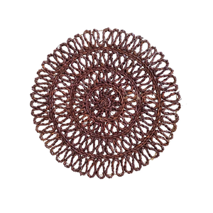 Decorative Seagrass <b>Placemats</b> Round Handcrafted Table Mats Natural Straw Charger Plates for Centerpiece Bases - Product Image 1