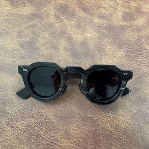 Black Buffalo Horn Polished Eco-Friendly <b>Sunglasses</b> Brown Lenses Handmade Natural Crafts Eye Shape Blue Light Blocking Premium - Product Image 2