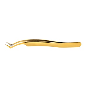 Pince à épiler professionnelle en acier inoxydable de qualité supérieure pour extensions de cils, longue, à pointe fine, outil de beauté de haute qualité - Product Image 2