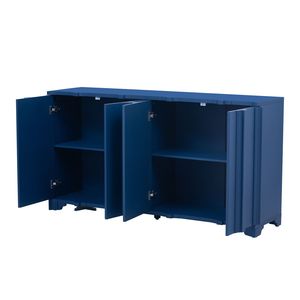 U_STYLE Sophisticated 4-Door Multi-Layered <b>Pine</b> Veneer <b>Sideboard</b> with Intricate Linear Accents Luxurious Design - Product Image 6