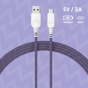 สายชาร์จ USB C แบบถักไนลอน/พีวีซี คุณภาพพรีเมียม สำหรับโทรศัพท์มือถือแอนดรอยด์ พาวเวอร์แบงค์ รองรับการชาร์จและซิงค์ข้อมูล ได้รับการรับรองมาตรฐาน RoHS/REACH ชุบดีบุก - Product Image 6