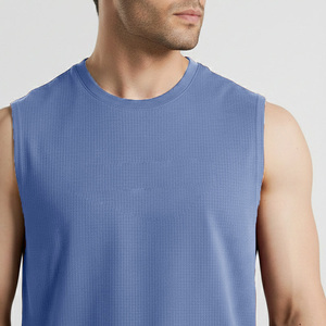 Men Seamless <b>Singlet</b> Lightweight Breathable Polyester <b>Running</b> Tank Top Solid Color Sporty Style Printed tank tops for men - Product Image 1