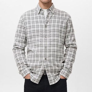 Camisa de franela para hombre de calidad premium, informal, con botones al frente, de algodón cepillado suave, con estampado a cuadros, corte regular, para uso diario. - Product Image 2