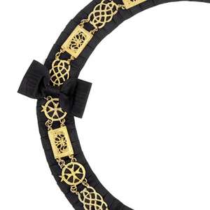 Collar Masónico Redondo de Alta Calidad, Chapado en Oro, Collar de Regalia Masónica, Collar Masónico Más Vendido, Talla OEM - Product Image 3