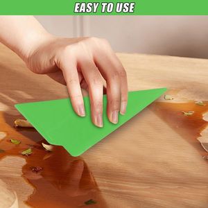 2 piezas Espátula de contorno triangular multiusos flexible y raspador de tarjetas, herramienta para ventanas de coche, para tintado de ventanas y vinilos para coches - Product Image 4