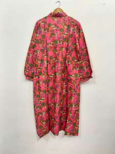 ชุดเดรสผ้าฝ้ายลายเสือแบบคาฟตัน สไตล์โบโฮ แม็กซี่ โรบลำลอง - Product Image 6