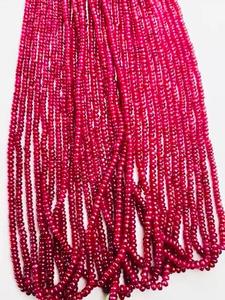 Natural <b>Ruby</b> beads <b>necklace</b> 16 lines 365 CTS perfect making and polishing premium red color excellent luster jewelry piece - Product Image 4