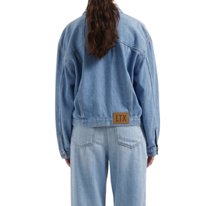 LTX Fran Vintage Women's <b>Denim</b> Jacket Stylish <b>Coats</b> with Retro Charm - Product Image 3