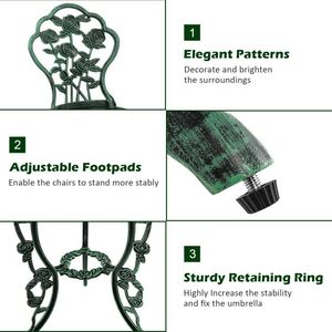 Set di Mobili da Esterno in Alluminio Pressofuso con Design a Rosa, Arredamento Durevole e Elegante per il Tuo Giardino o Cortile - Product Image 5