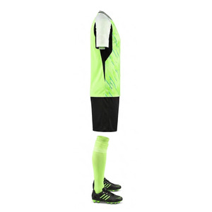 Custom Sublimation Soccer Uniform Set Blue V-Neck Short Sleeve Moisture Wicking Men's Team Kit All Seasons <b>Athletic</b> Fit - Product Image 3