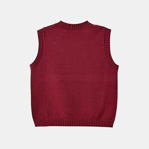 Suéter sin Mangas con Cuello en V, Transpirable, Estilo Universitario, a Rayas, para Uso Casual en el Campus - Product Image 2