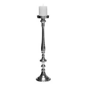 Wholesale Antique <b>Silver</b> Handmade Eco-Friendly Heat Resistant Lantern Taper Candle Holder Stand Base Side Handle <b>Candlestick</b> - Product Image 2
