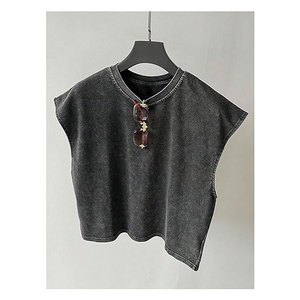 เสื้อกล้ามผู้ชายสไตล์วินเทจ แขนสั้น คอกลม ผ้าฝ้ายเนื้อนุ่ม ใส่สบาย เหมาะสำหรับออกกำลังกายหรือใส่ลำลองช่วงฤดูร้อน - Product Image 5