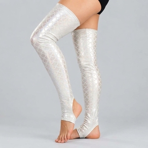 Collants de pole dance pour femmes avec panneaux adhésifs jusqu'aux cuisses, offrant un contact sécurisé, une mobilité flexible et une extensibilité confortable. - Product Image 1