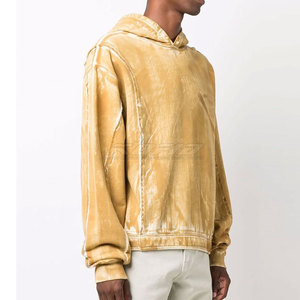 <b>Men</b> Acid Wash Hoodie Heavyweight Cotton Street Style Casual <b>Pullover</b> <b>Mens</b> Acid Wash Hoodie - Product Image 3