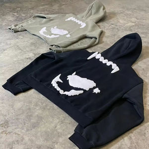 Sweat à capuche surdimensionné personnalisé pour homme, style streetwear, impression en relief, poids lourd - Product Image 6