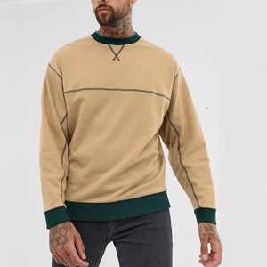 Sudadera con logotipo personalizado de talla grande, muy vendida, precio al por mayor, cuello redondo, transpirable, básica, en venta. - Product Image 5