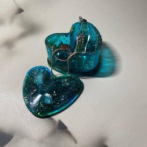 กล่องใส่เครื่องประดับเรซิ่น TIMELESS CRAFT รุ่น Blue Ocean Galaxy ทำด้วยมือ รูปทรงตามสั่ง กล่องเก็บเครื่องประดับอีพ็อกซี่เรซิ่น - Product Image 4