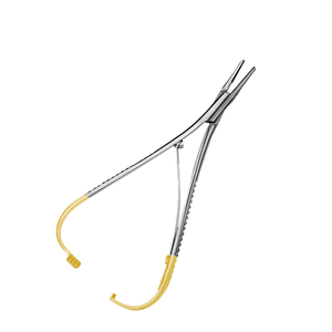 Porta Agujas Perma Sharp de Mathieu Kocher, 14 cm, Instrumento Quirúrgico Dental de Acero Inoxidable, Kit de Microcirugía de Precisión para Sutura - Product Image 2