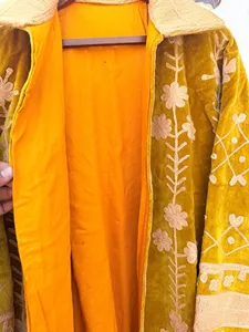 เสื้อแจ็คเก็ตกำมะหยี่ปักมือลายซูซานีสำหรับผู้หญิง ปกคอพับลายดอกไม้สไตล์โบโฮ แขนยาว เสื้อคลุมฤดูหนาว - Product Image 2